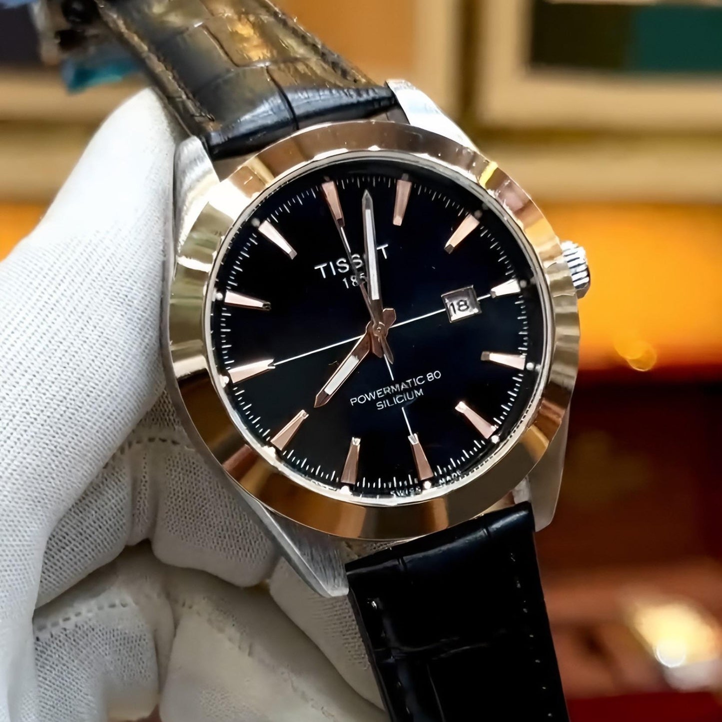 Tissot Men's Leather Strap Watch